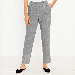 Loft Pull On Tapered Pants in Plaid